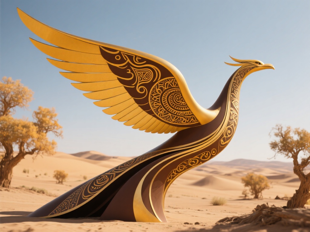 翅膀下的西域传奇:西热力江演绎非遗新风潮 流线型翅膀,象征飞翔与突破,为造型注入了